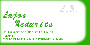 lajos medurits business card